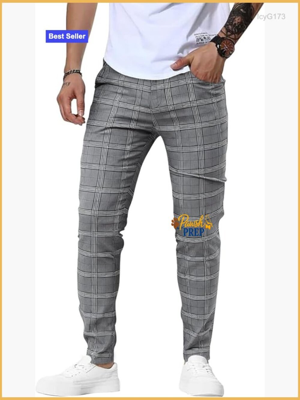 Men's Slim Fit Dress Pants Stretchy Twill Chinos Tapered Skinny Slacks